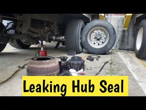 leaking wheel seal semi|Inner hub seal leak